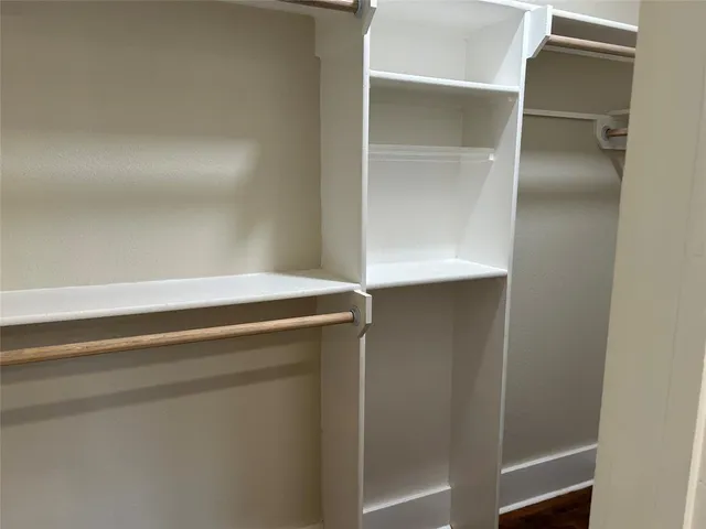 a close view of closet