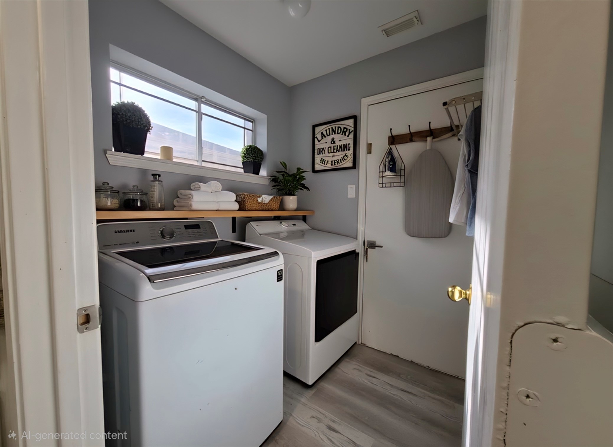 16903 Ridgemeadow Court Houston, TX 77083 - Photo 7 of 13 Well-lit laundry area, washer and dryer is included.