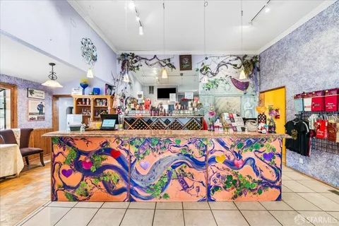 a view of a room with racks