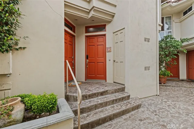 a front view of a house with entryway