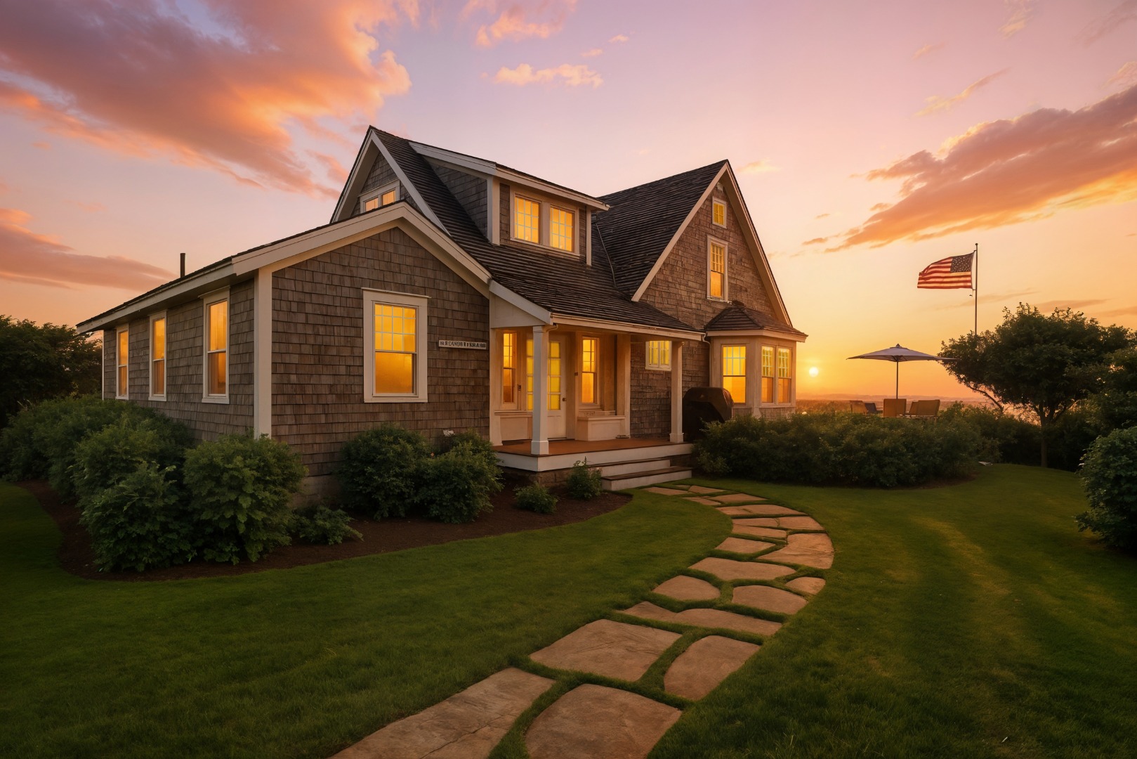 1 Little Neck Way, Unit 1 Nantucket, MA 02554 - Photo 98 of 99 a front view of a house with garden