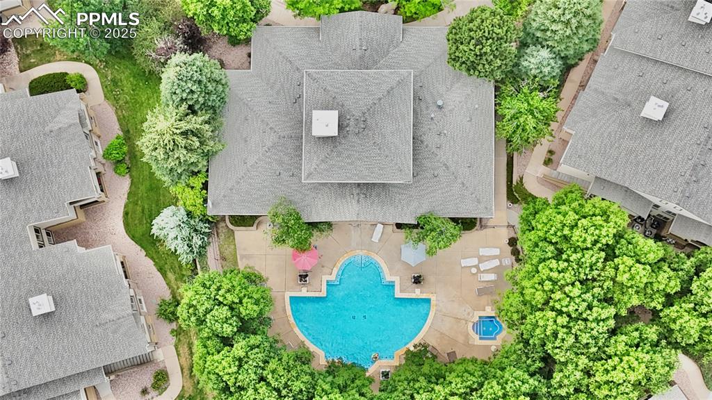 3764 Riviera Grove, Unit 103 Colorado Springs, CO 80922 - Photo 25 of 25 an aerial view of a house with outdoor space