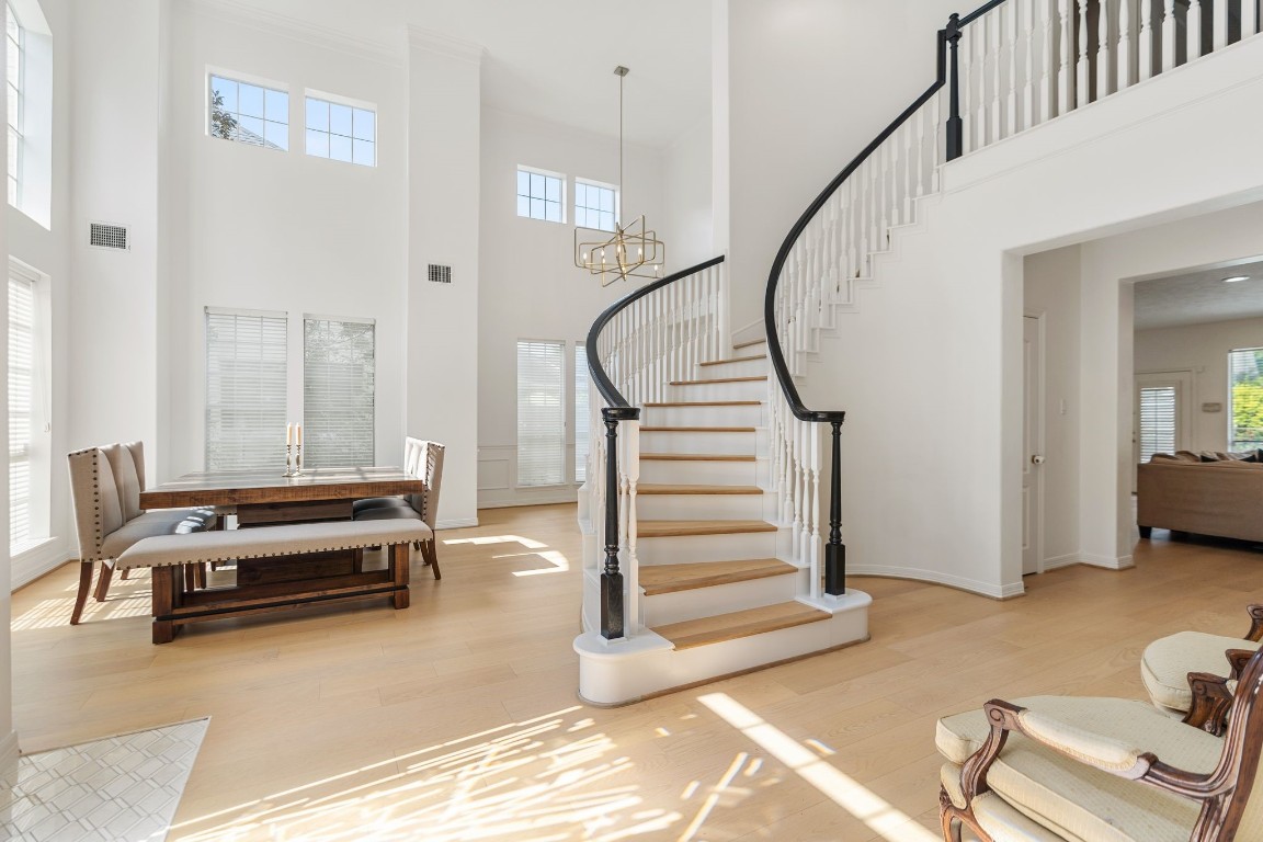 5515 Chase Harbor Houston, TX 77041 - Photo 20 of 48 Gorgeous front formal living and dining with high ceilings and wide plank flooring