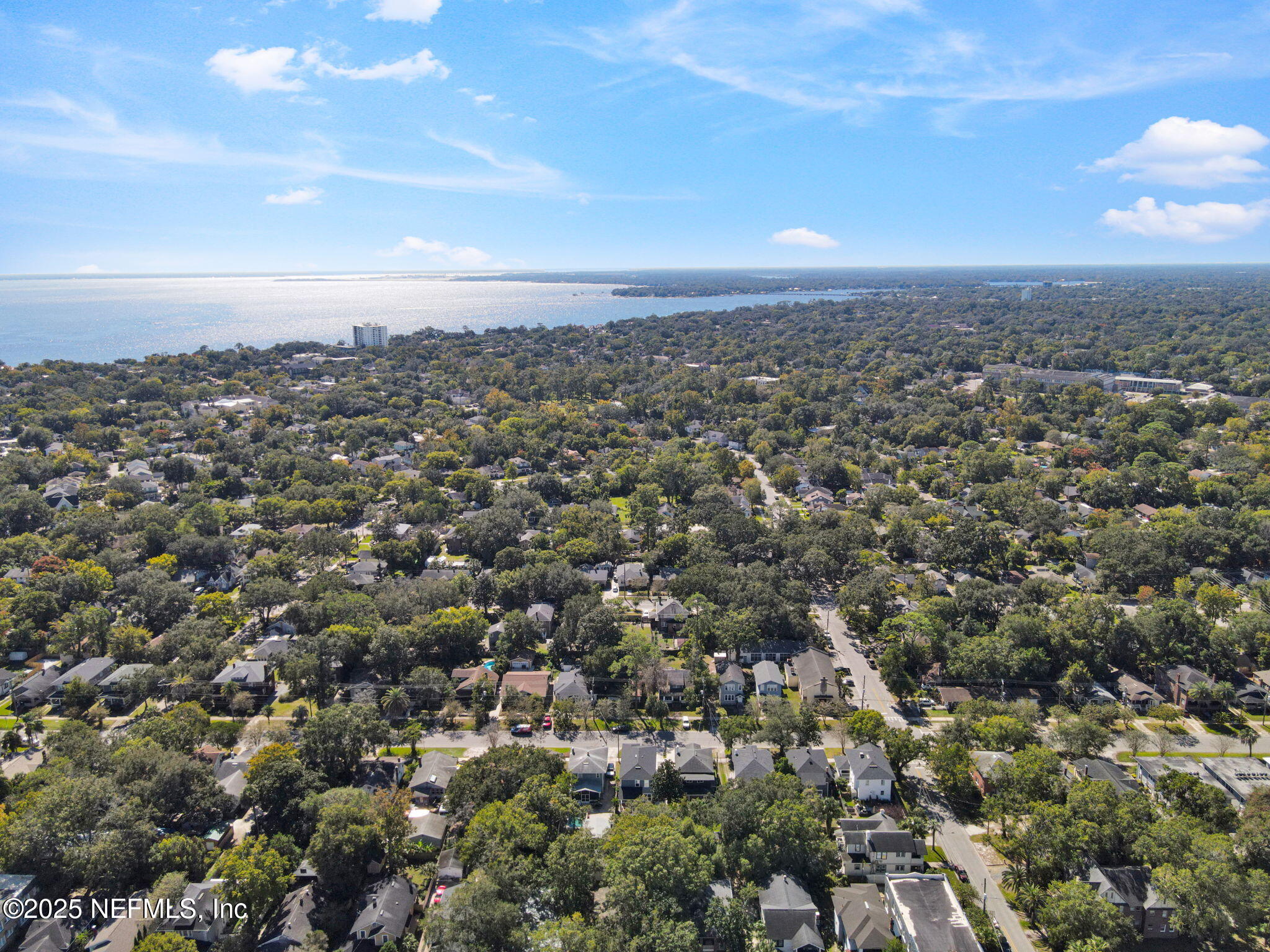 2841 Post Street Jacksonville, FL 32205 - Photo 7 of 40 an aerial view of residential houses with city view