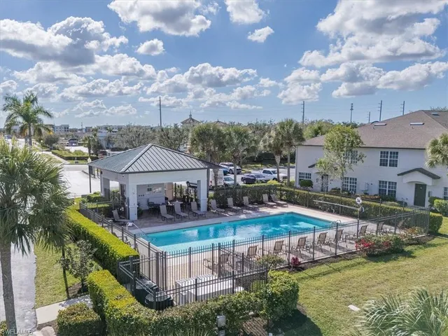 a view of a house with a swimming pool