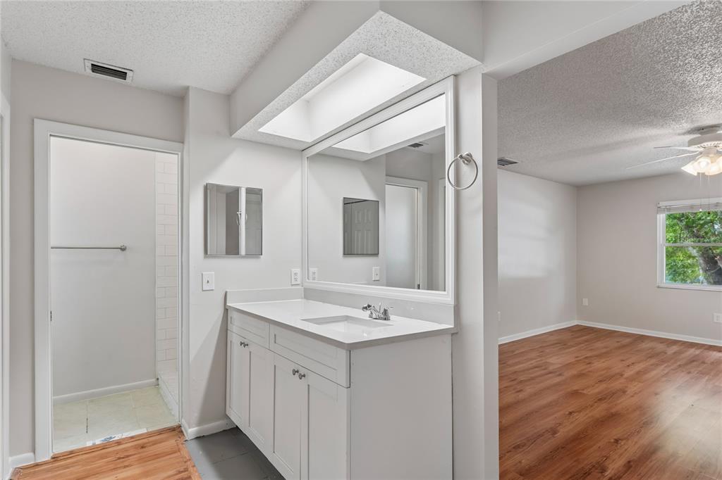 1907 Rambling Lane Brandon, FL 33510 - Photo 17 of 24 a bathroom with a sink a mirror and a shower