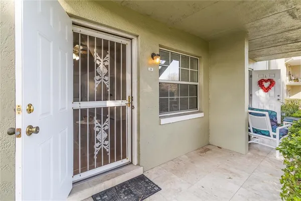 a view of front door of house