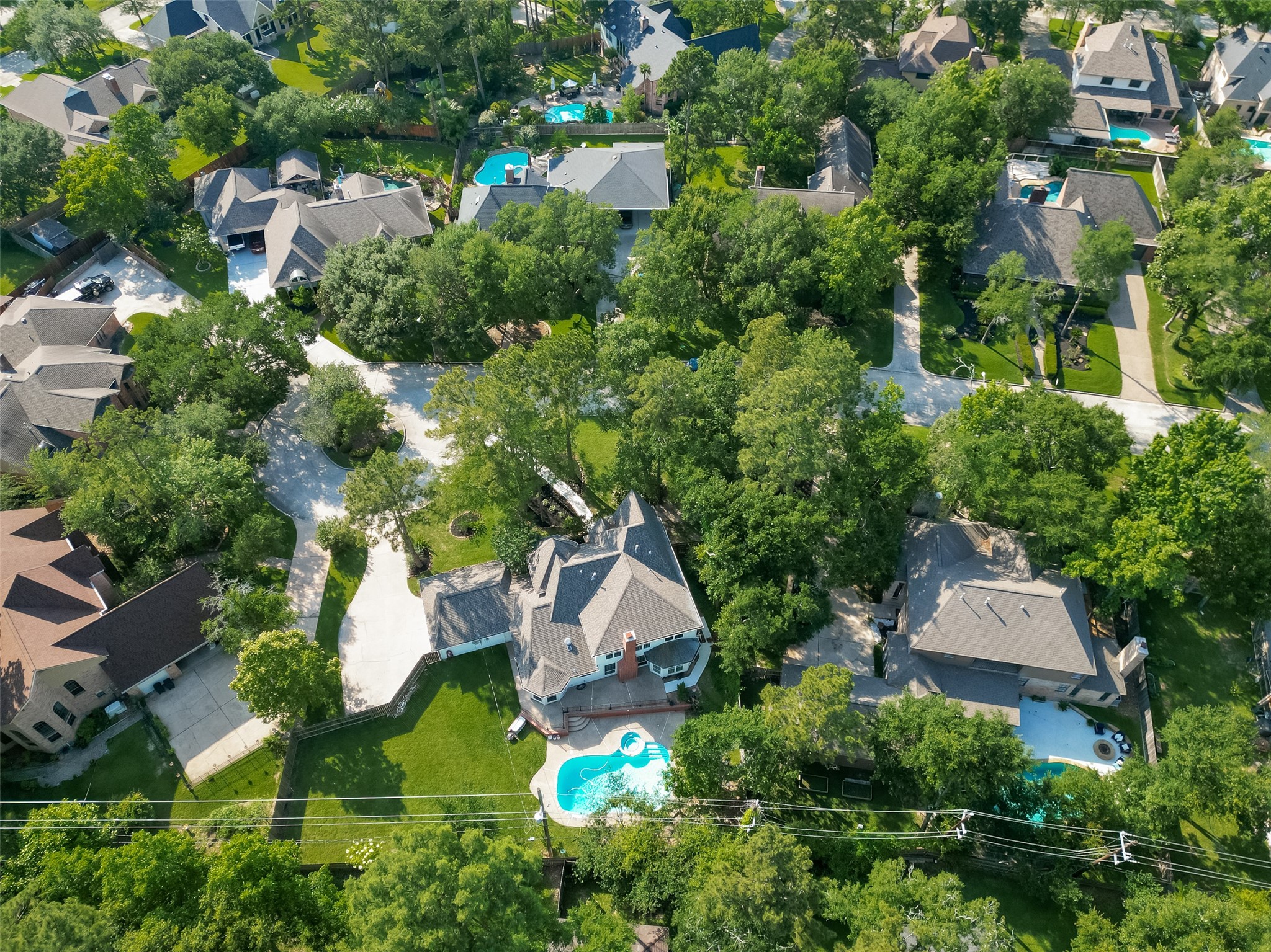 6131 Hampton Way Court Spring, TX 77389 - Photo 47 of 50 an aerial view of multiple house