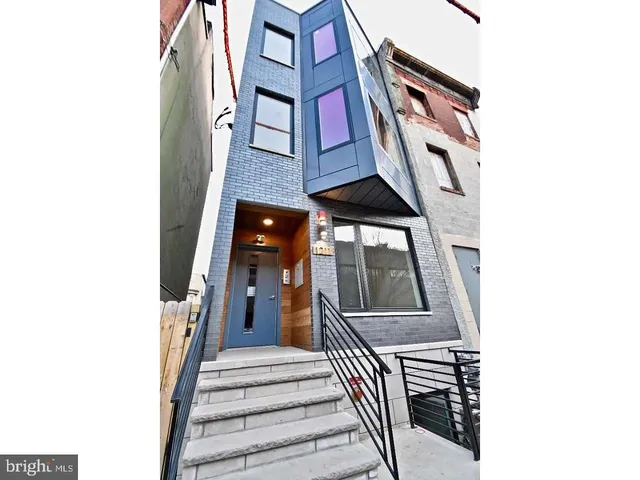 a view of a building with a door