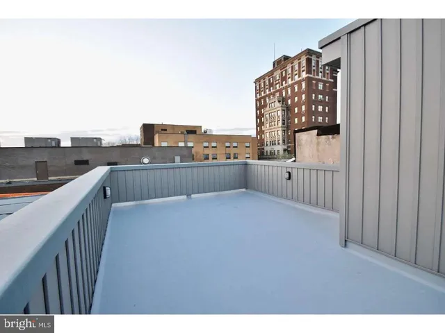 a balcony with city view