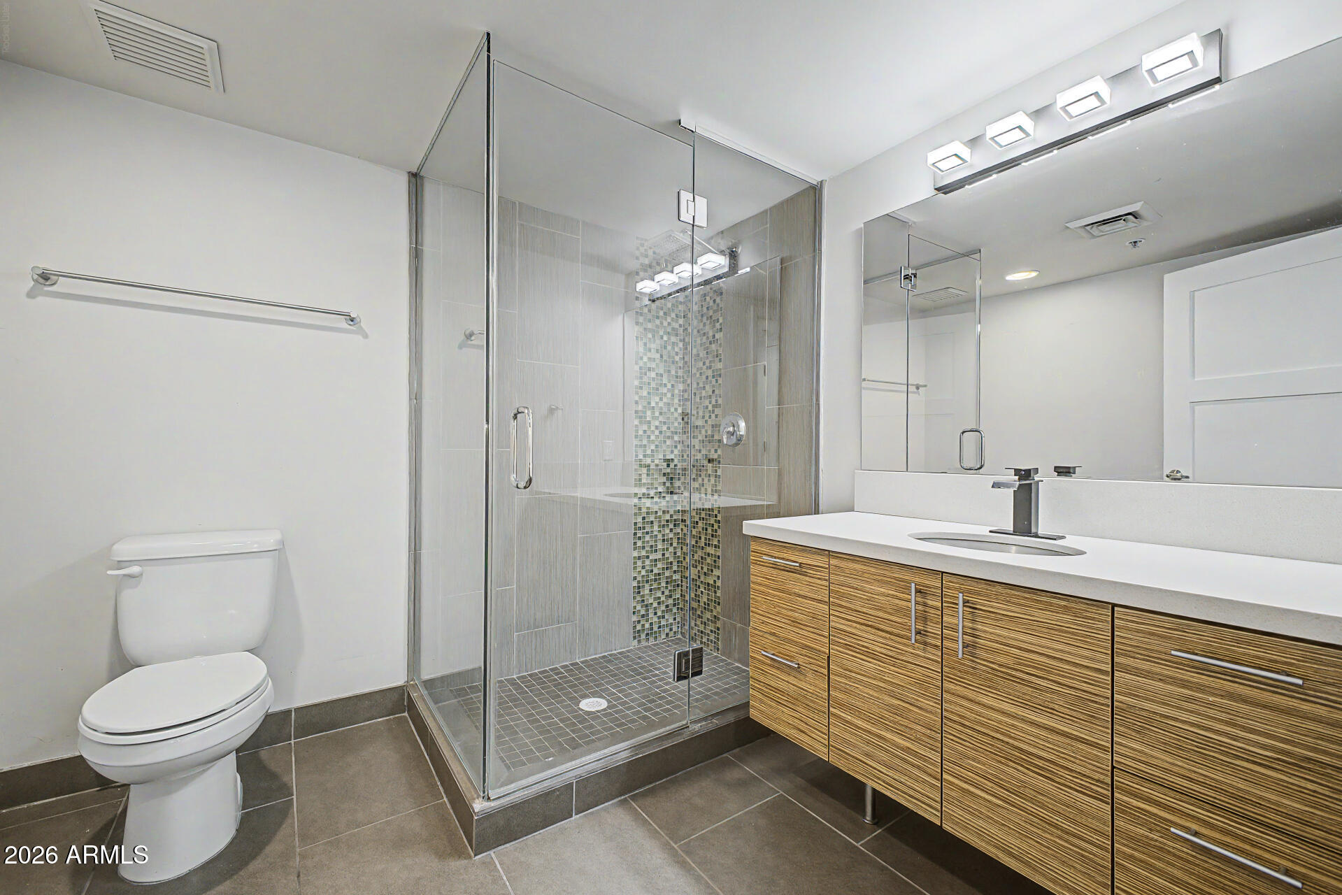 535 West Thomas Road, Unit 513 Phoenix, AZ 85013 - Photo 16 of 33 a bathroom with a sink a toilet and shower