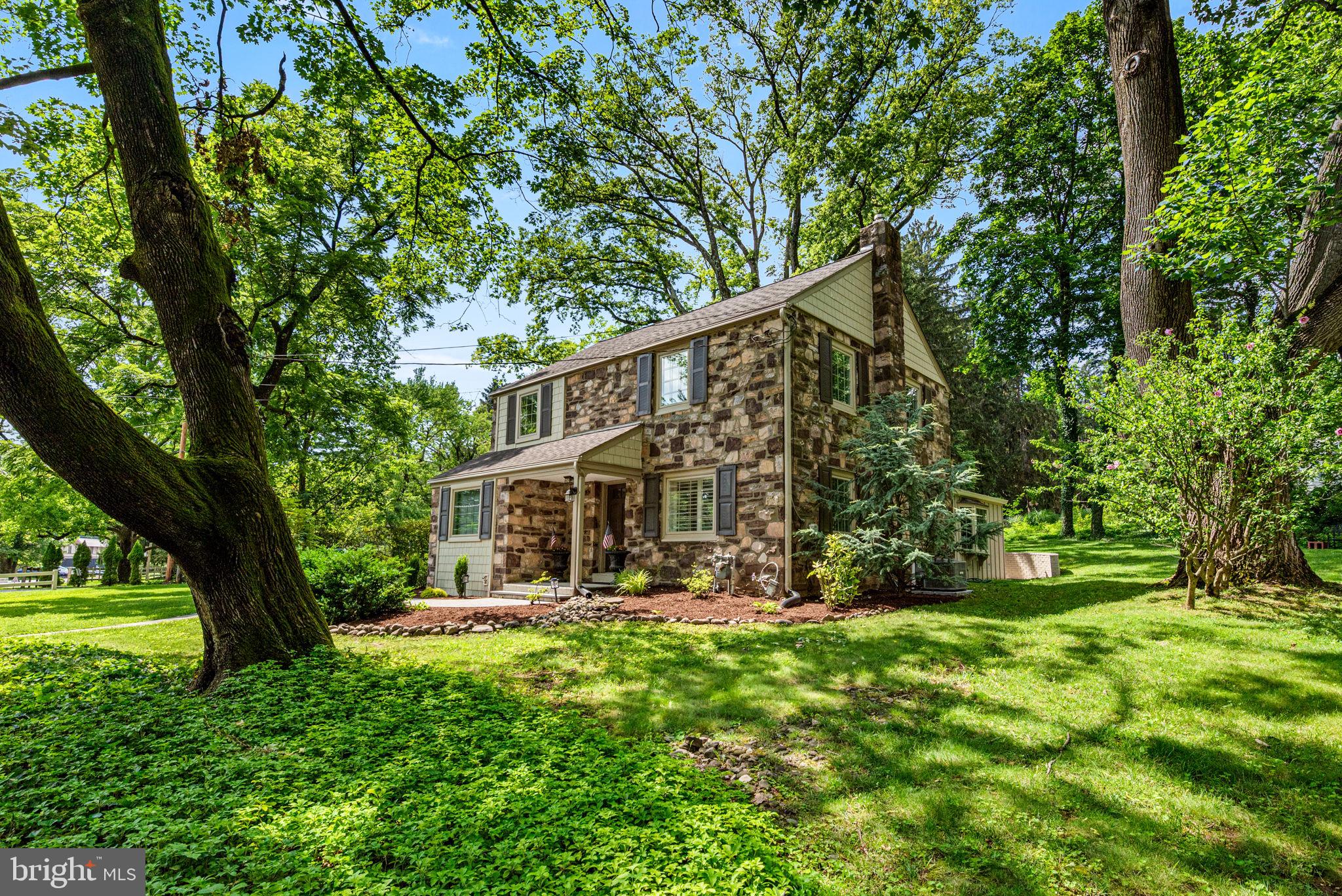79 Crestline Road Wayne, PA 19087 - Photo 40 of 51 Rich locally quarried brownstone accents