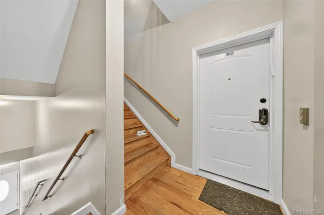 a view of an entryway with staircase