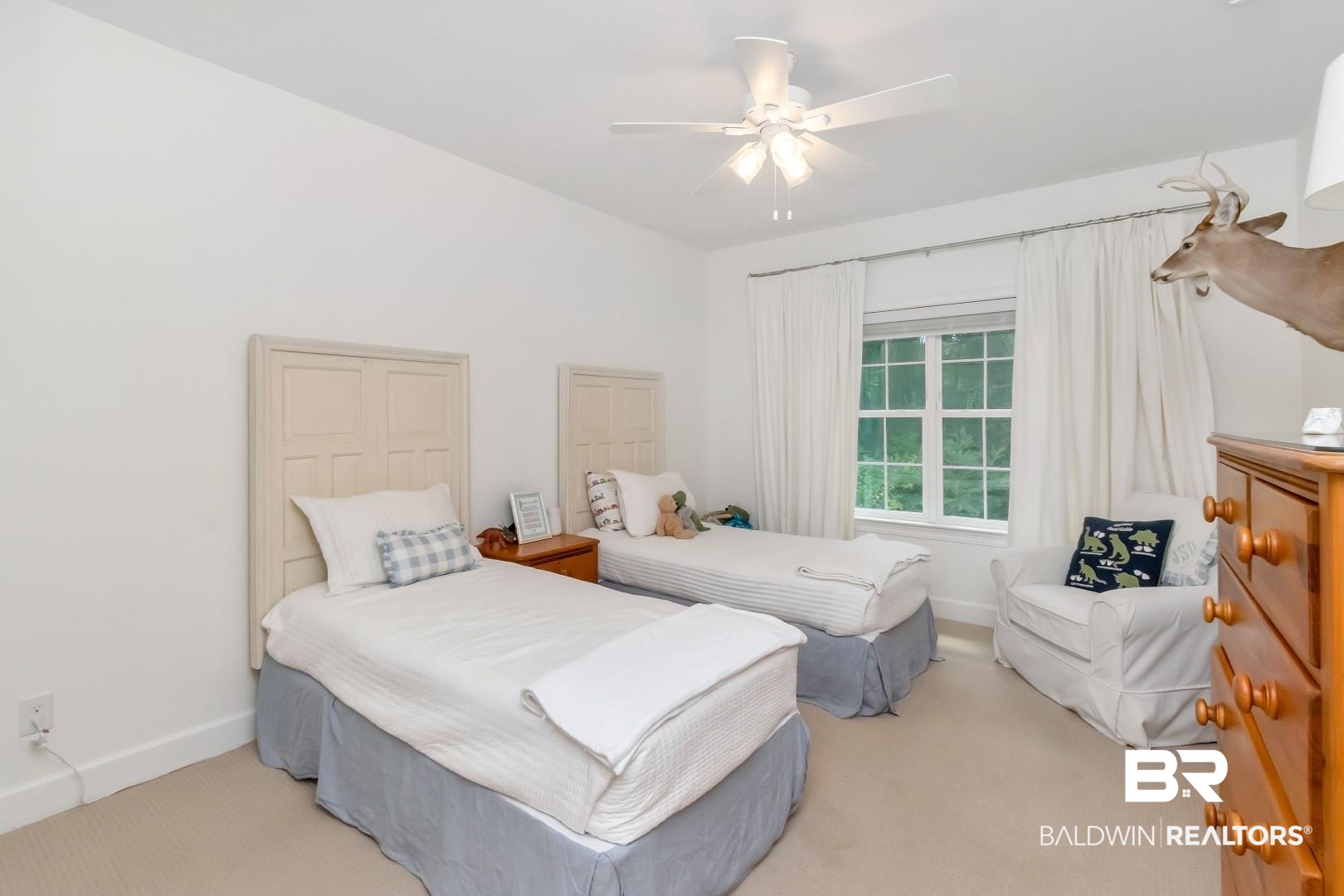 319 Springhill Woods Drive Mobile, AL 36608 - Photo 30 of 39 Bedroom featuring carpet floors and ceiling fan