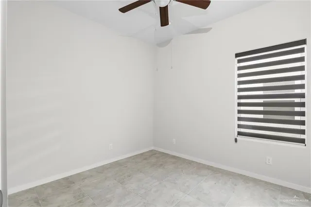 en empty room with a window