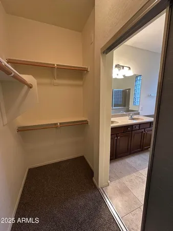 a close view of closet