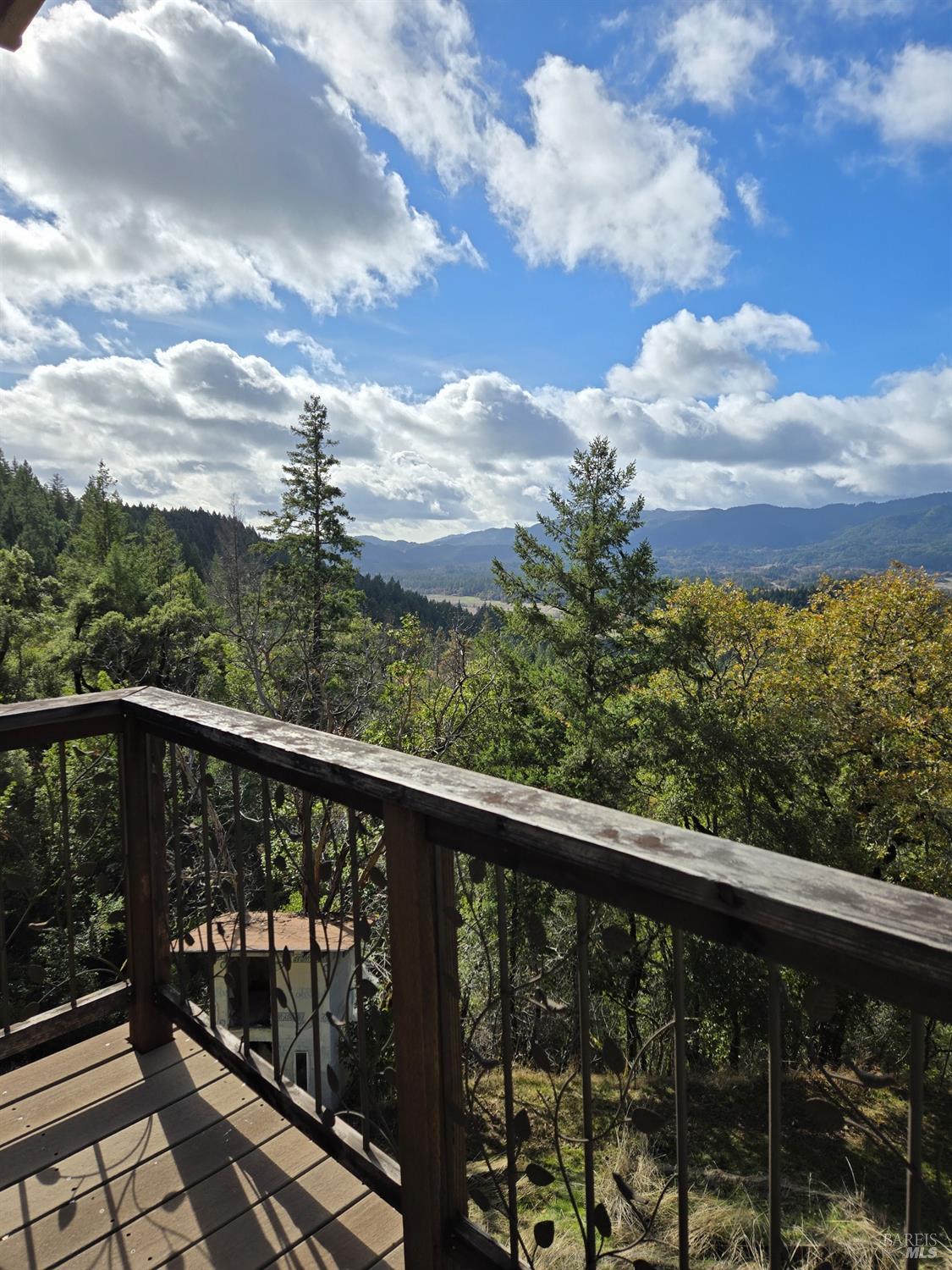 47111 Fox Rock Road Laytonville, CA 95454 - Photo 31 of 44 a view of a balcony with wooden fence
