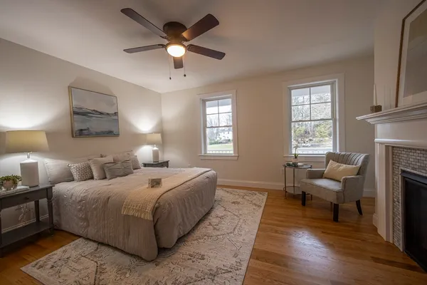 a bed room with bed and a couch