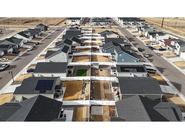 an aerial view of a city