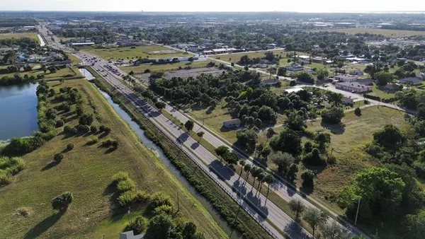 an aerial view of city