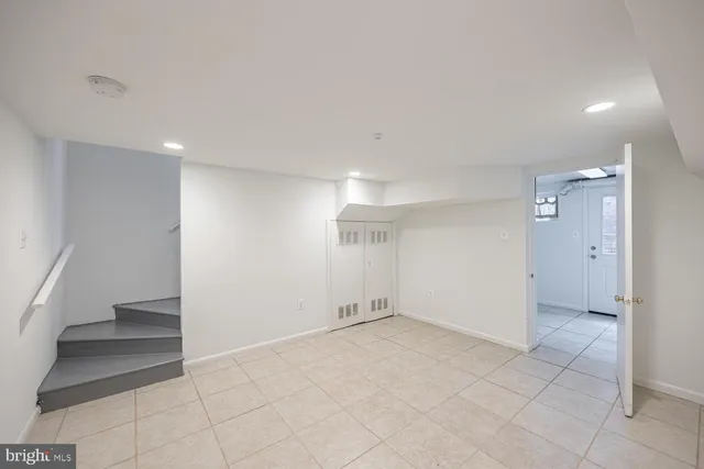 an empty room with a natural light