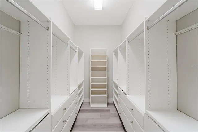 a view of walk in closet