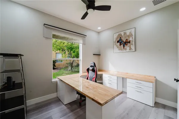 a room with furniture and a window