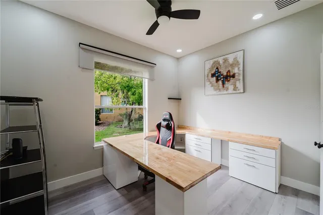 a room with furniture and a window