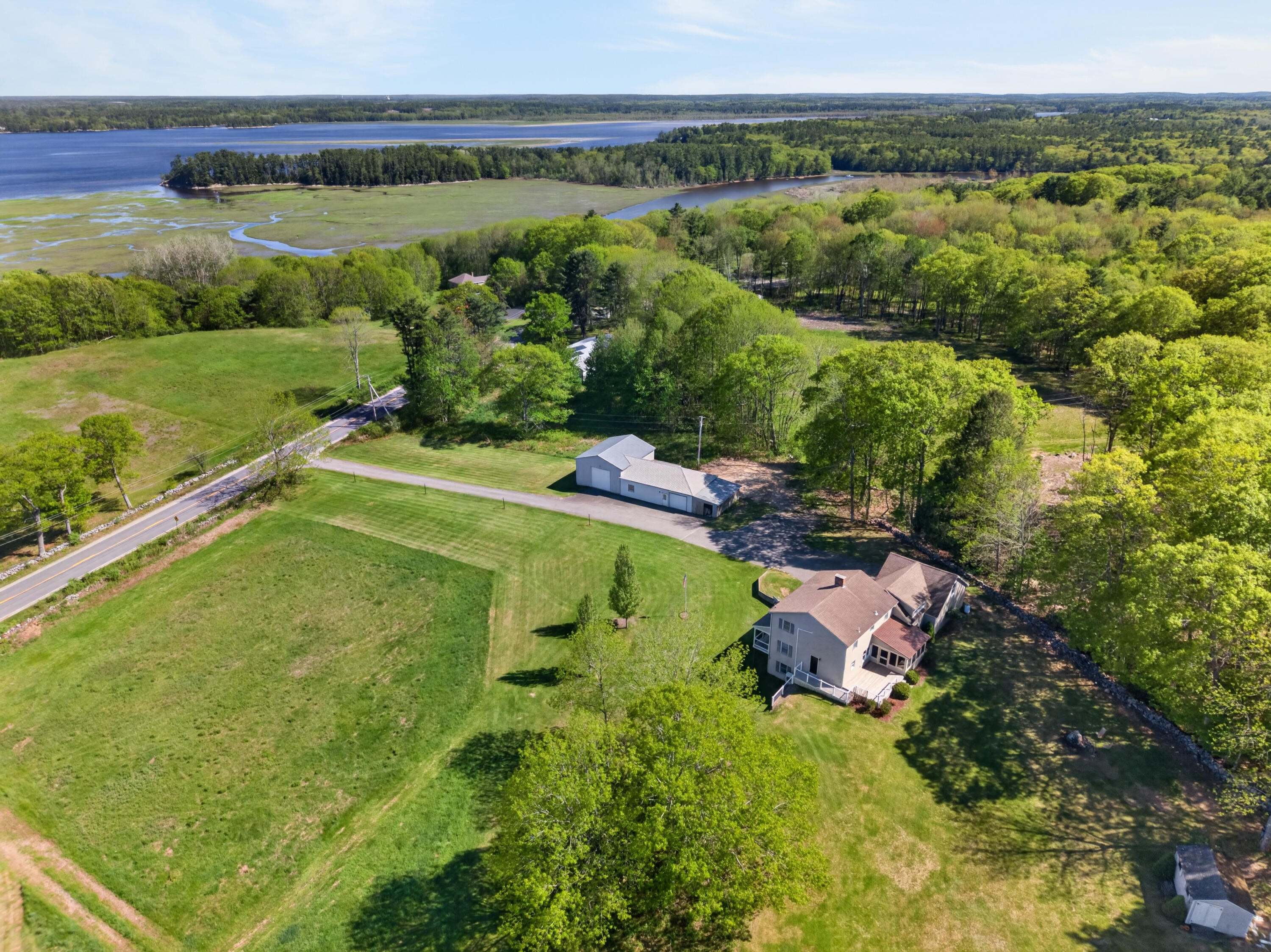 467 Bay Road Bowdoinham, ME 04008 - Photo 78 of 86 Aerial View
