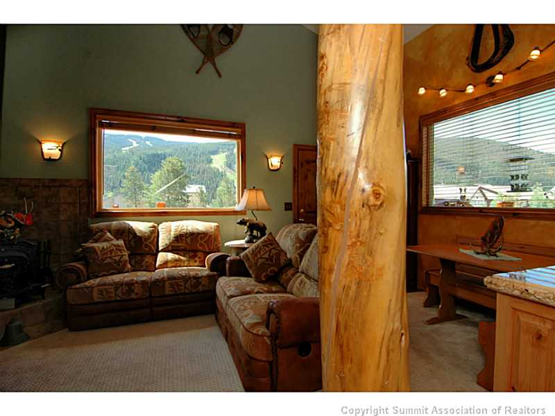 19 West Hansen Road Keystone, CO 80435 - Photo 12 of 25 Living Room. This cabin feels cozy and places your right in the mountains.