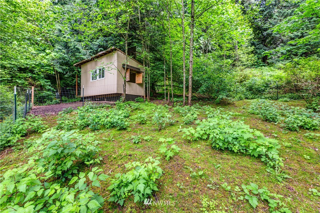 1309 Old Samish Road Bellingham, WA 98229 - Photo 38 of 40 a backyard of a house with lots of green space and garden view