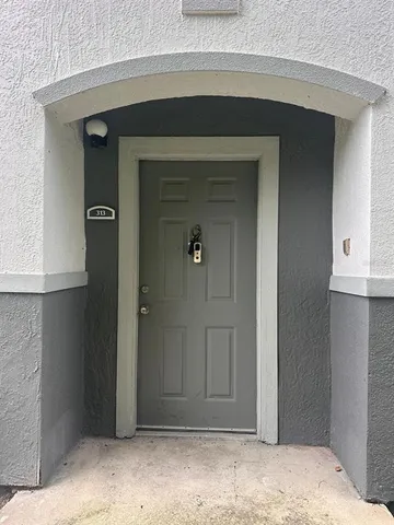 a view of front door