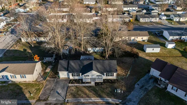 an outdoor space with seating area