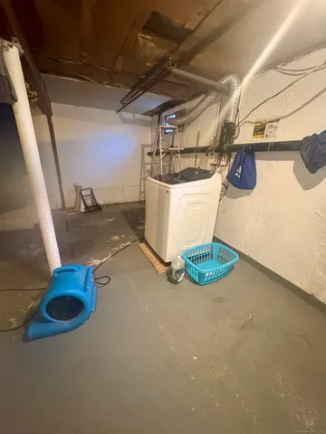 a view of storage and utility room