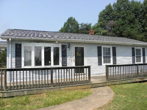 a front view of a house