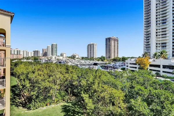 a view of a tall building