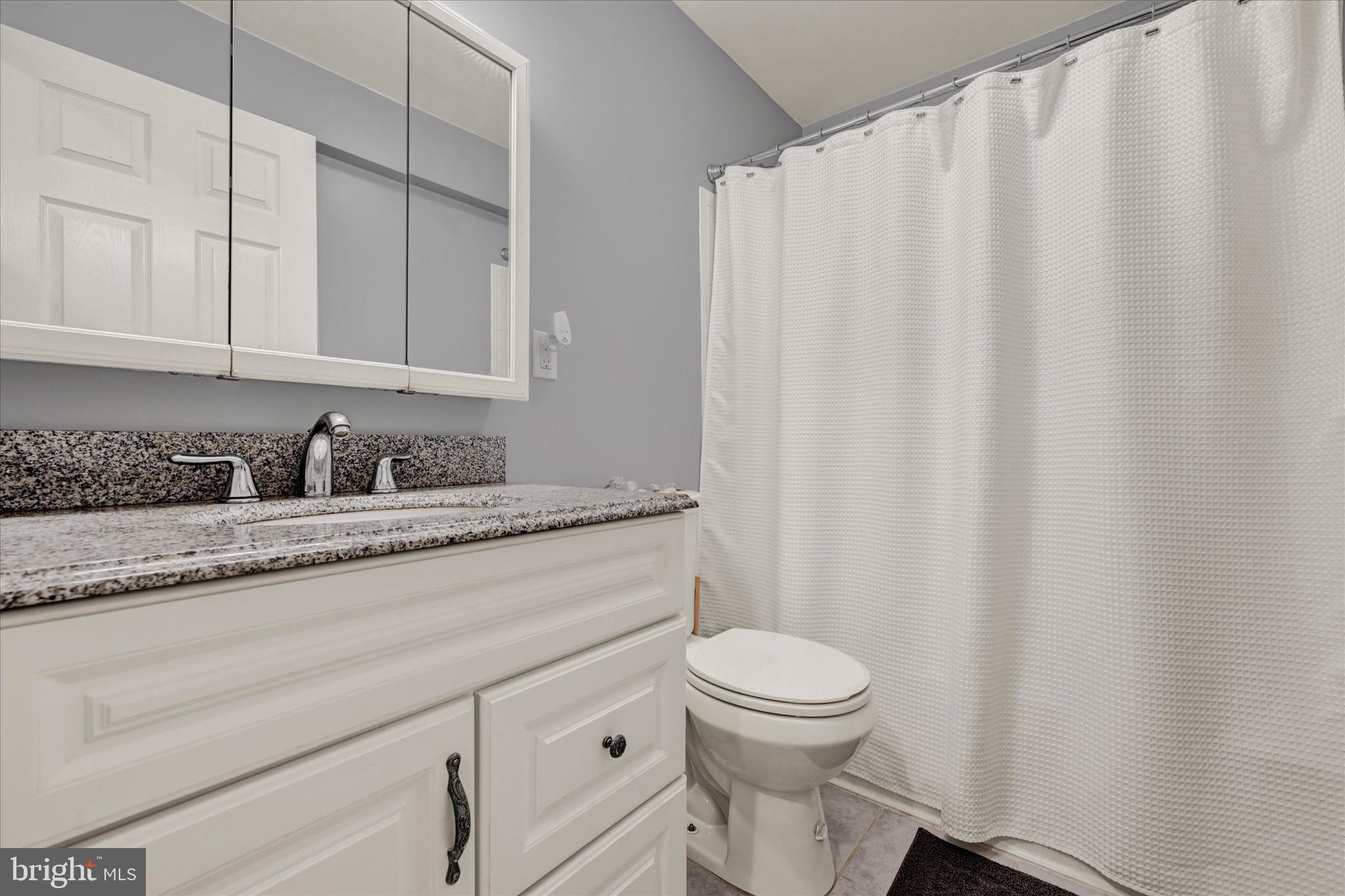 9006 Naygall Road Baltimore, MD 21234 - Photo 17 of 34 a bathroom with a granite countertop sink and a toilet