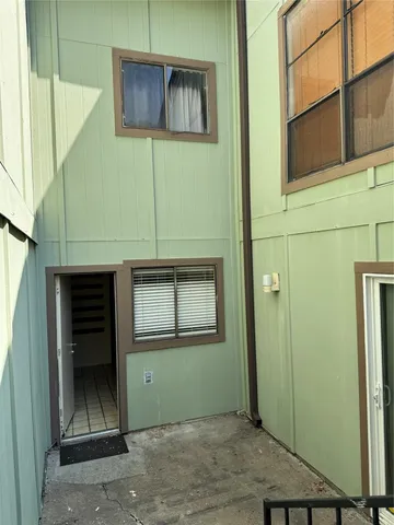 a view of front door of house