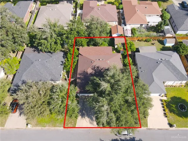 an aerial view of multiple house