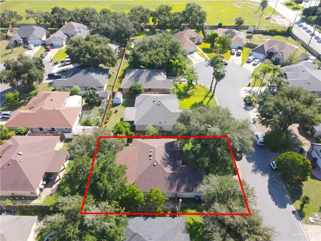 an aerial view of multiple house