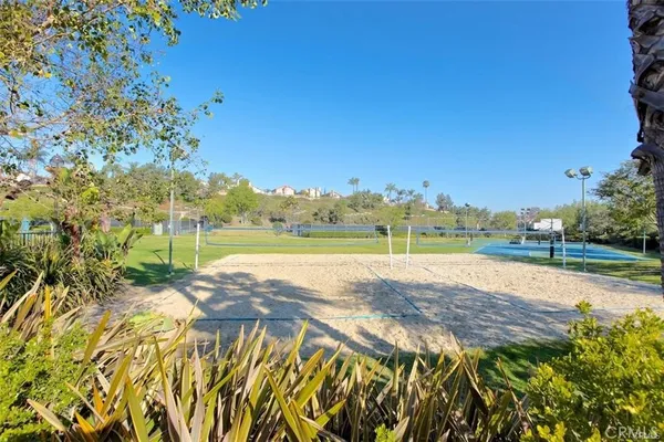 a view of a volley ball court