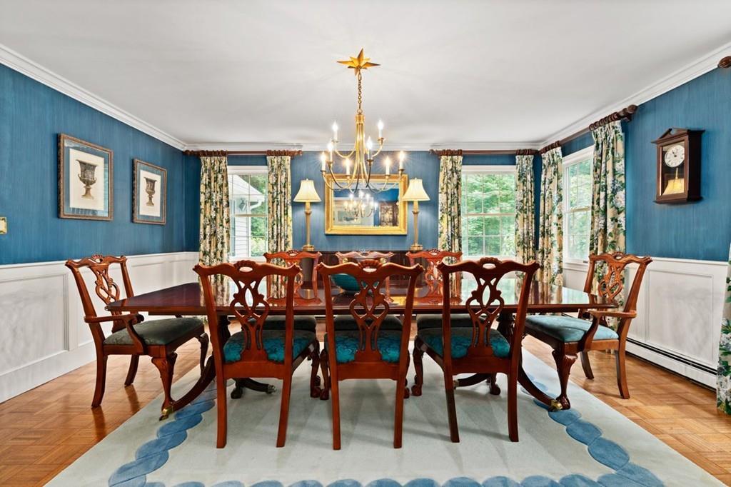 228 Cochituate Road Wayland, MA 01778 - Photo 11 of 32 a view of a dining room with furniture window and wooden floor