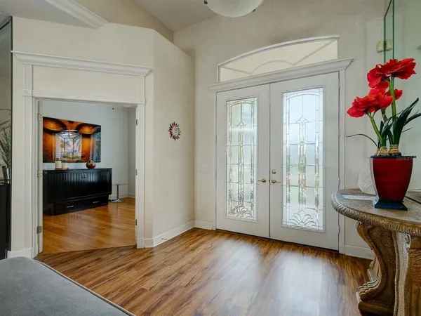a view of livingroom with furniture and wooden floor