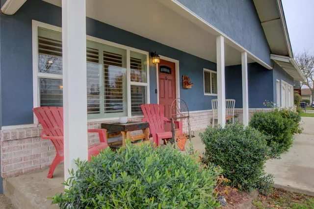 front view of a house with a porch