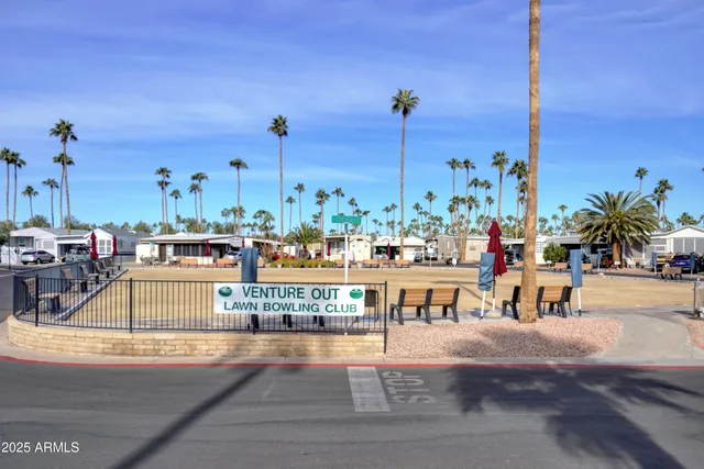 a view of a golf course