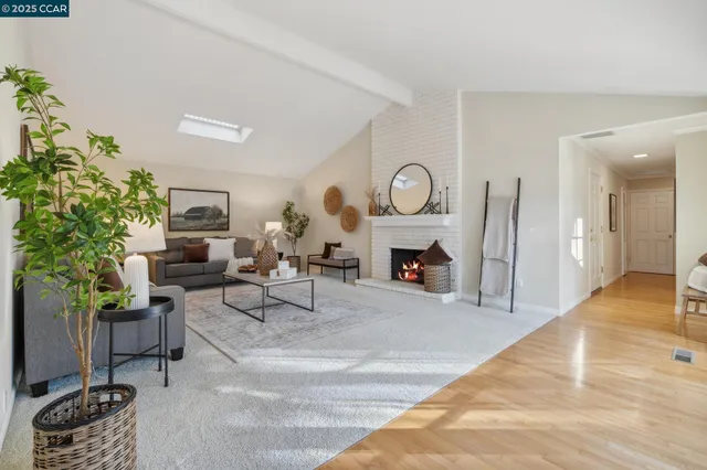 a patio with table and chairs