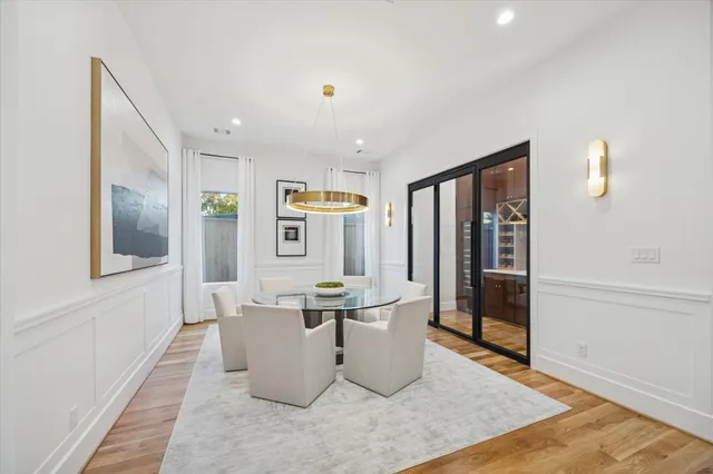 a living room with a couch and a table