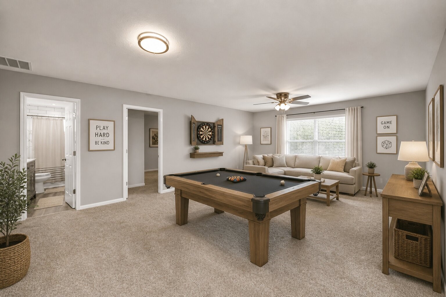 7622 McCormick Mill Court Houston, TX 77095 - Photo 16 of 37 a room with furniture pool table and a window