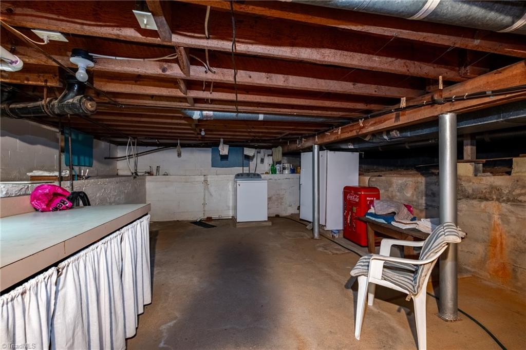 340 Jones Road Winston-Salem, NC 27107 - Photo 40 of 41 Unfinished basement laundry