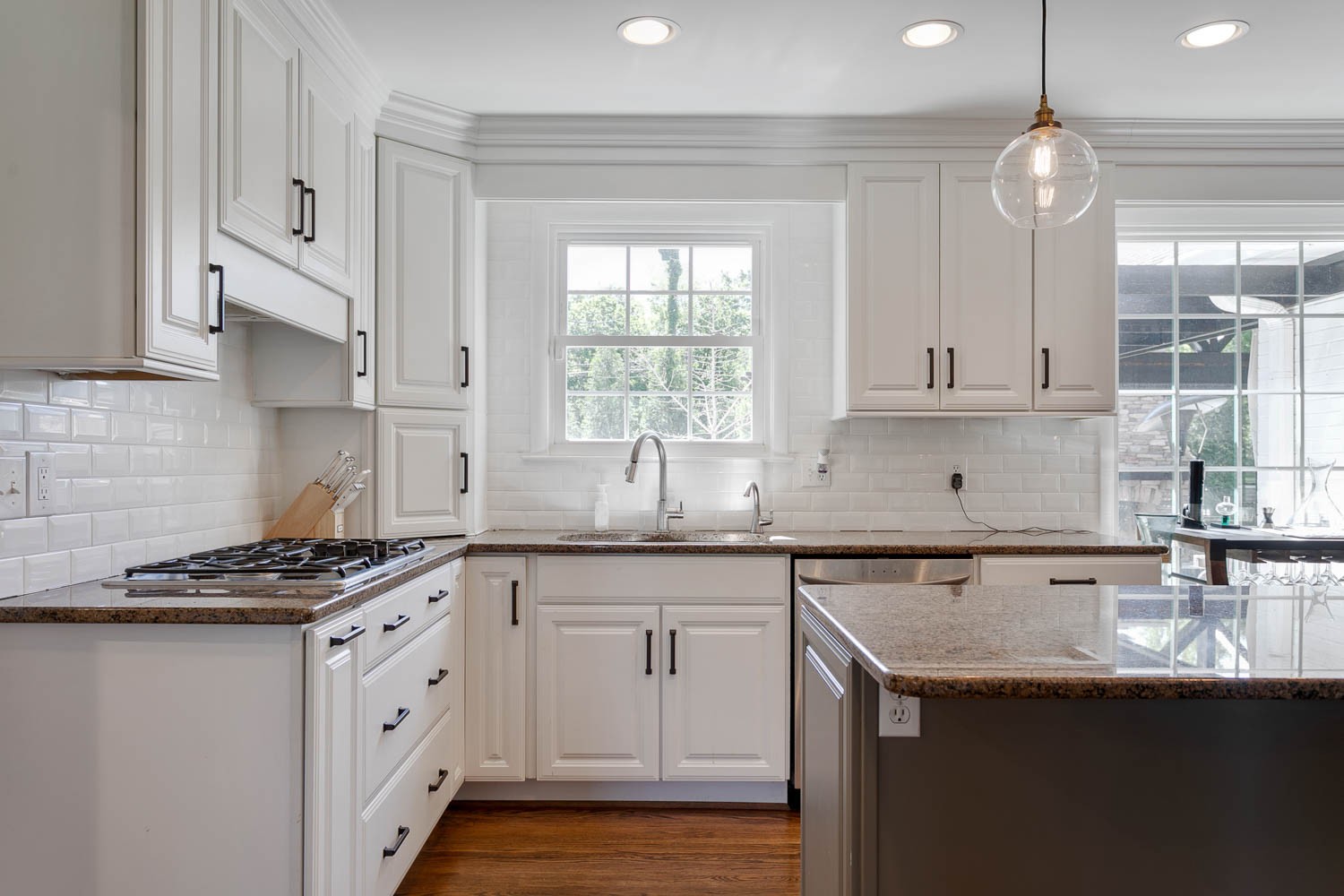 5939 Post Road Nashville, TN 37205 - Photo 21 of 49 a kitchen with granite countertop white cabinets and a stove